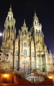 Santiago.de.Compostela.Catedral.Noche