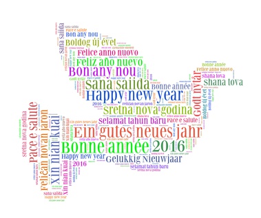 Happy New Year 2016 in different languages